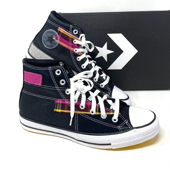 💖MEGA SALE💖Converse Men 168745C CTAS High Black Color Patches Canvas Sneakers - Picture 8 of 14